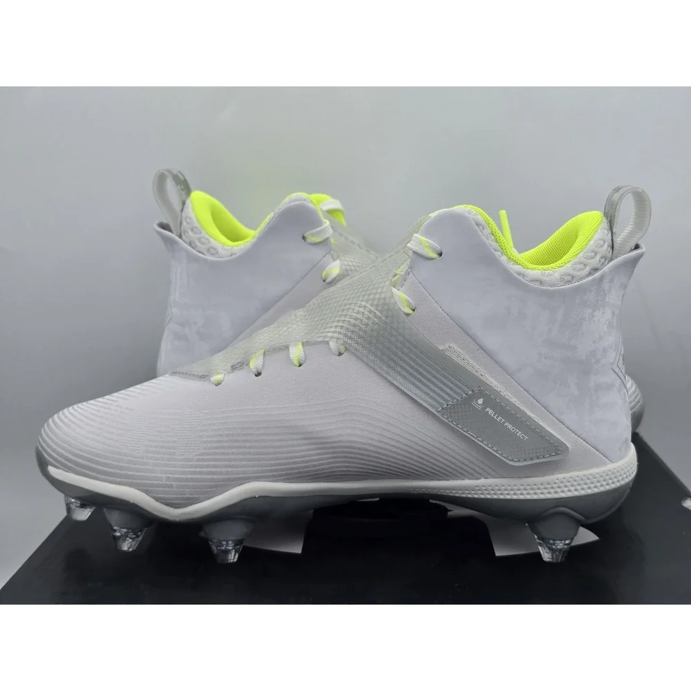 Under Armour Men's‎ UA Highlight Hammer D Football Cleat White/Metallic Sz 8 M